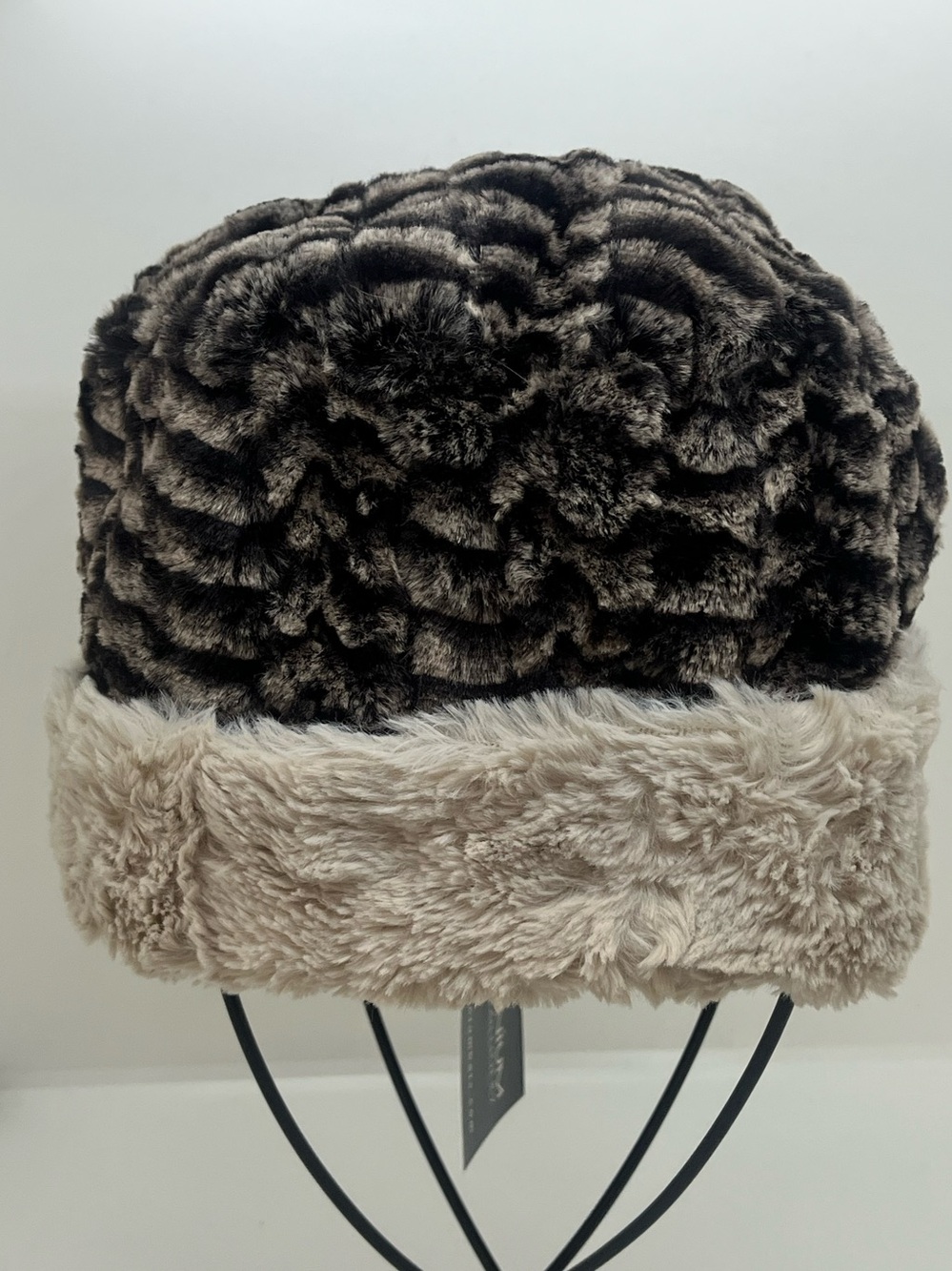 Pandemonium of Seattle reversible faux fur pillbox hat